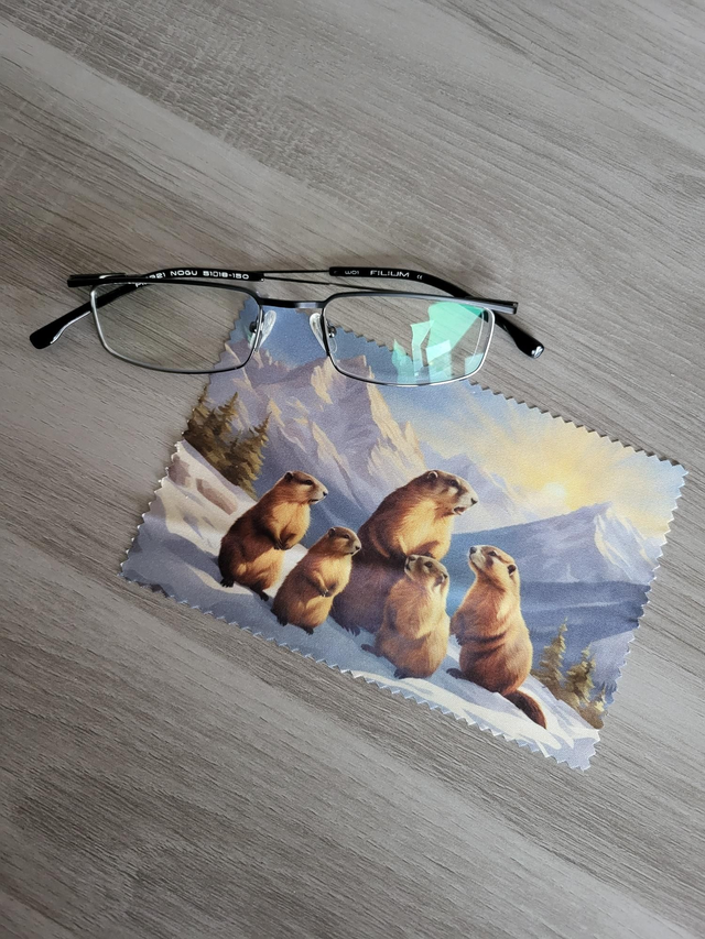 Essuie lunettes marmotte