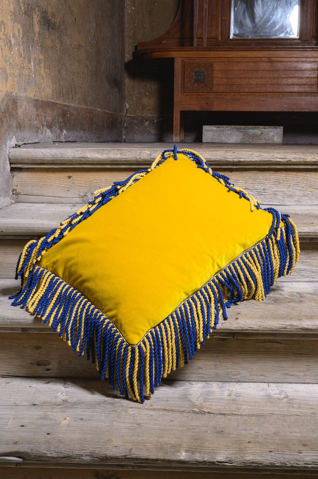 Thompson luxury design decorative home double face cover cushion geometric copricuscino geometrico passamaneria house decor