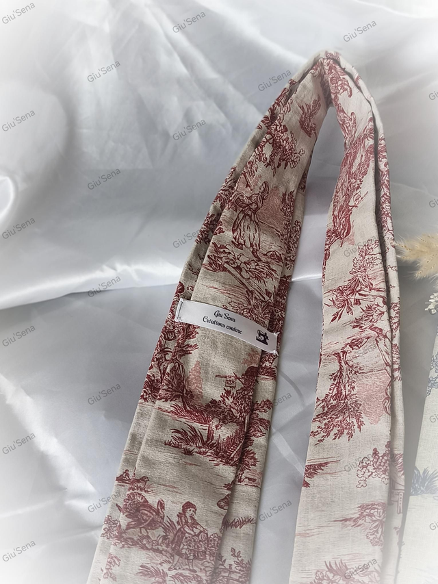 Cravate longue coton fantaisie