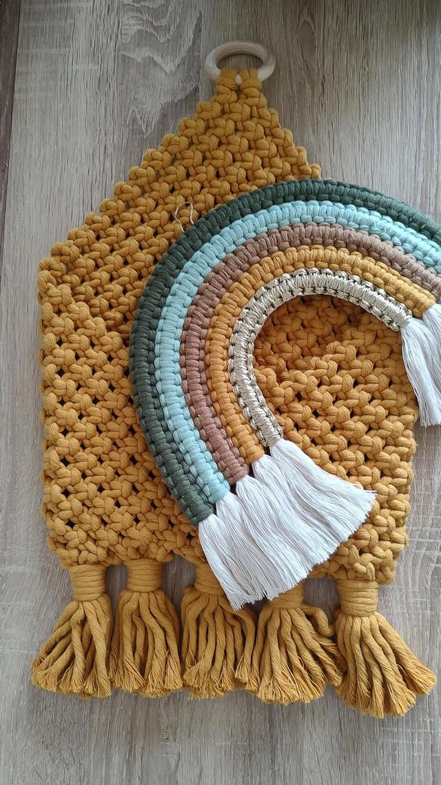 Lot Pochette moutarde + Arc-en-ciel Savana