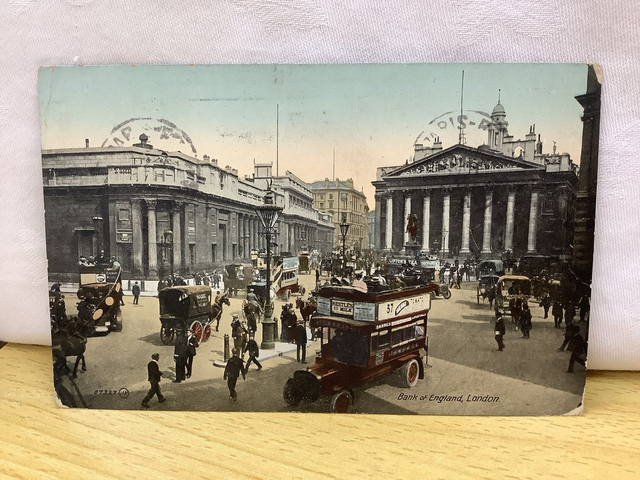 Bank of England , London - Valentine Series Posted 1912 Postcard  No. 07327 Our Ref A146 £2.50