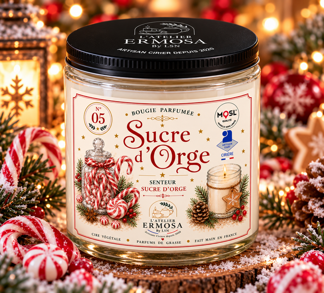 1. Bougie parfumée artisanale Sucre d'Orge