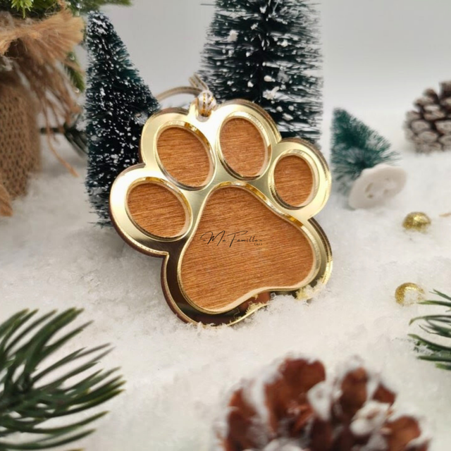 Décoration sapin - Empreinte chien &amp; chat