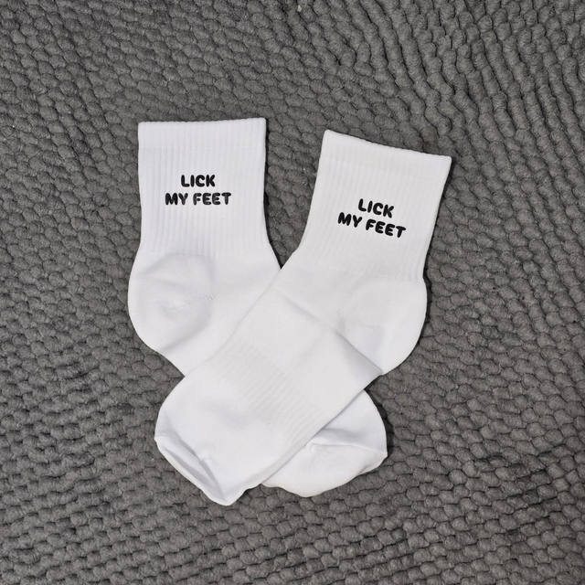 CHAUSSETTE BASSE "Léche mes pieds" 