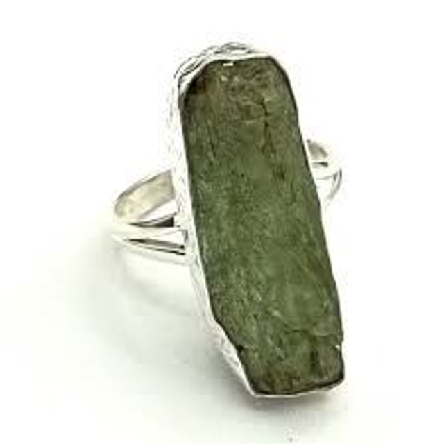 Ring,sterlingsilber/925, grüner Kyanit-Edelstein