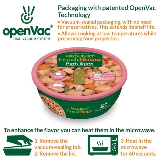 Ragoût de porc / FreshHome - 9 bols x 280 Grs = 2.520 Kg - Arquivet / ARQ1402