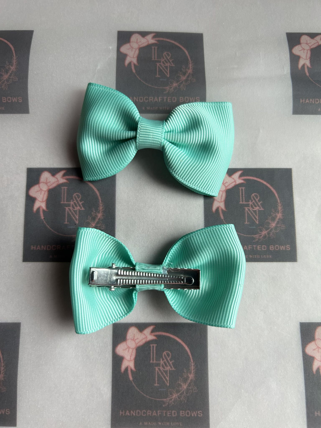 Teal Ribbon Bows