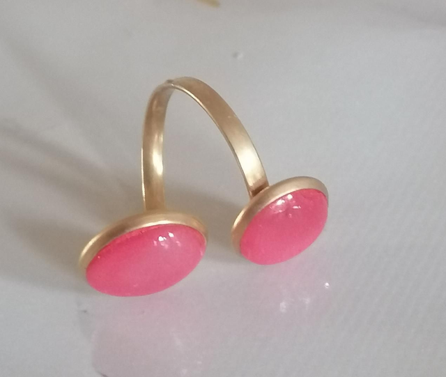 Bague extensible doré / rouge