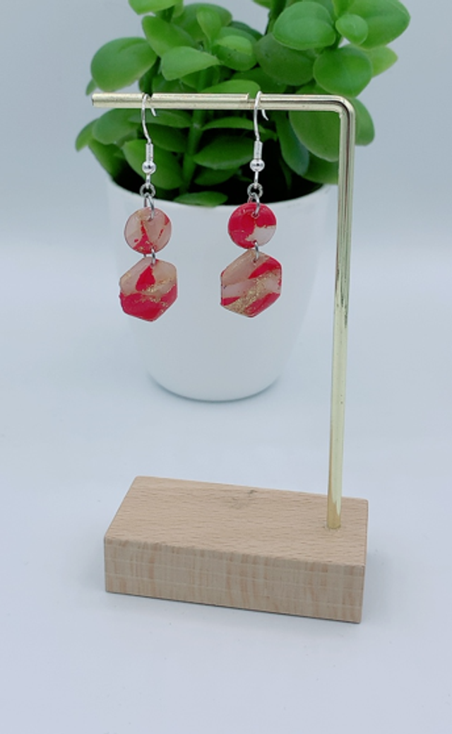 Boucles d'Oreilles Rose 