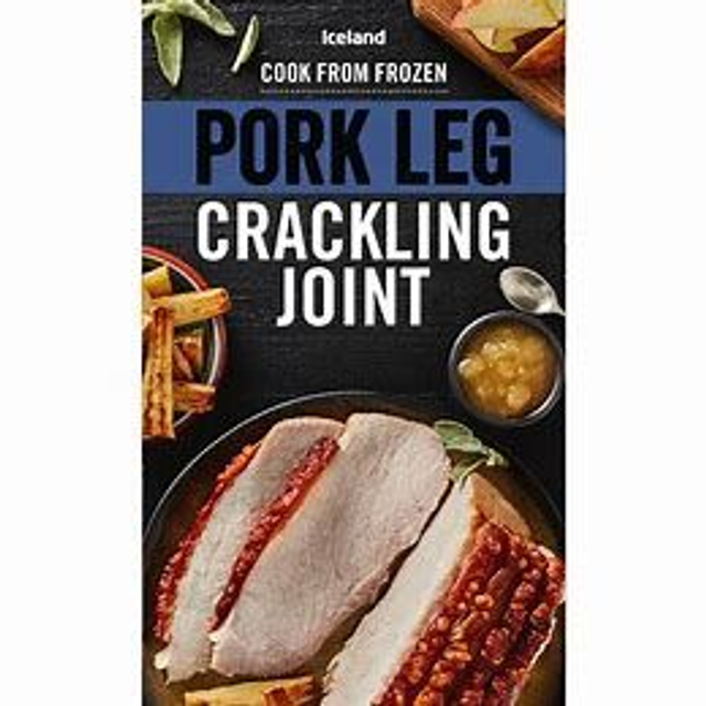 Iceland Pork Leg Crackling Joint 500g Frozen 