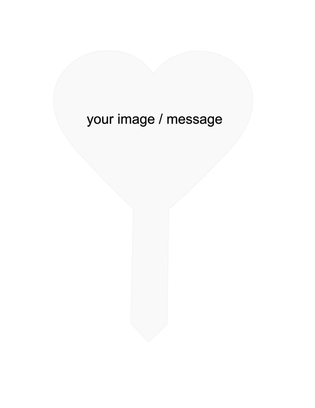 Acrylic heart grave marker personalised
