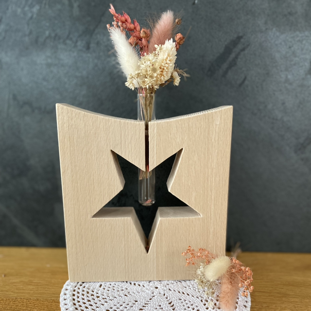 Vase „Stern“ Holz 