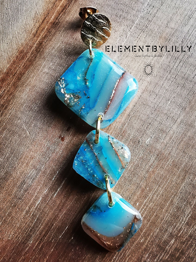 Boucles d'oreilles "éclats d'azur"