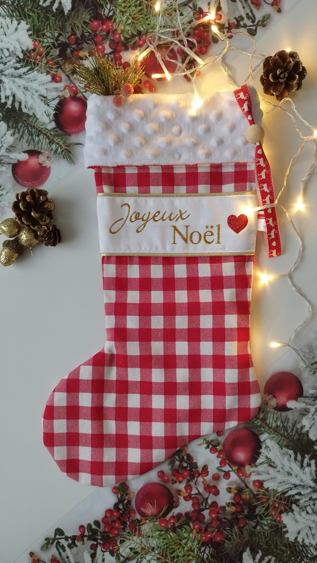 Chaussette de Noël * Vichy *