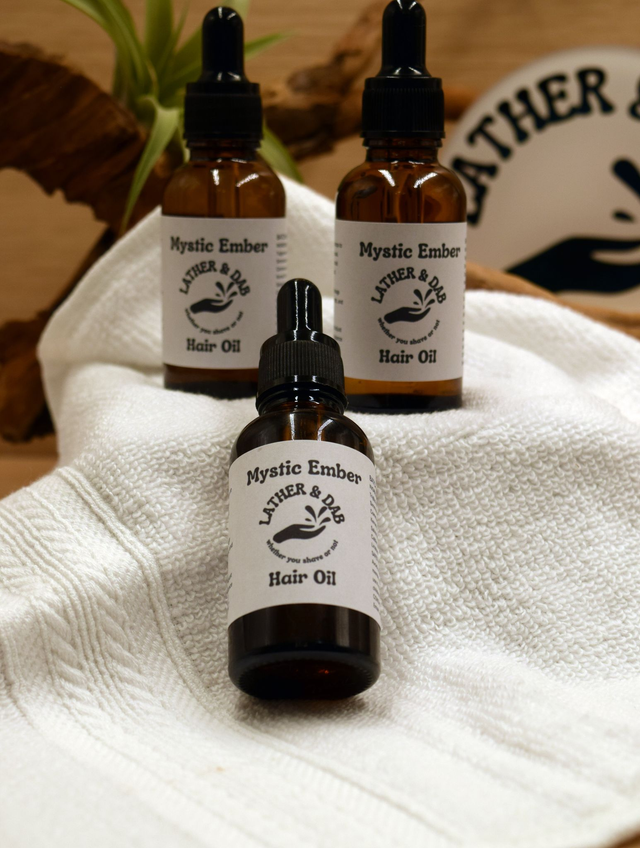 Mystic Ember Hair Oil – A warm touch of smoothness and strength (Amyris, Clary Sage & Patchouli)