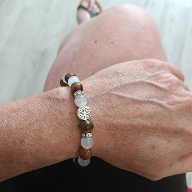 Bracelet œil de tigre &amp; Œil de chat