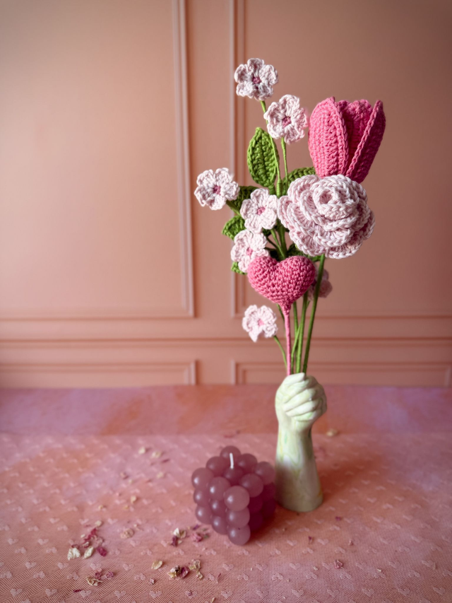 Bouquet rose et cœur