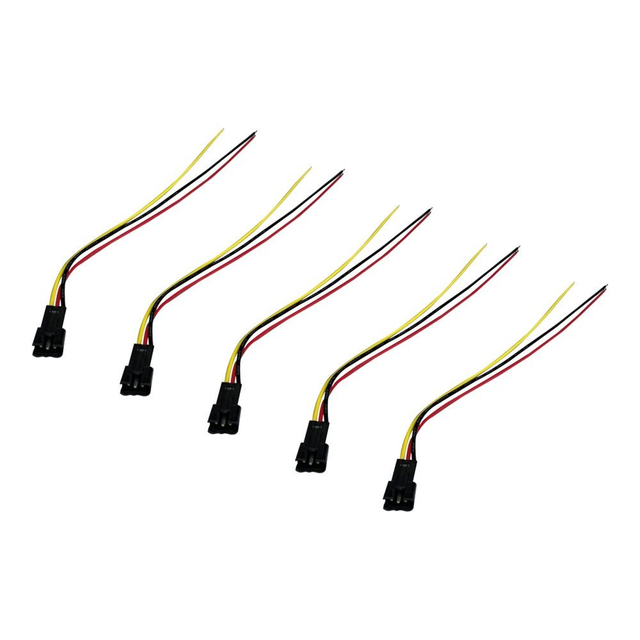 Prise JST 3 pin avec câble mâle x5