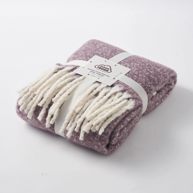 Aisling Faux Mohair Throw - Soft, Stylish Fringed Blanket