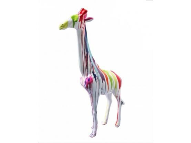 SCULPTURE GIRAFLE ROUGE 210 CM