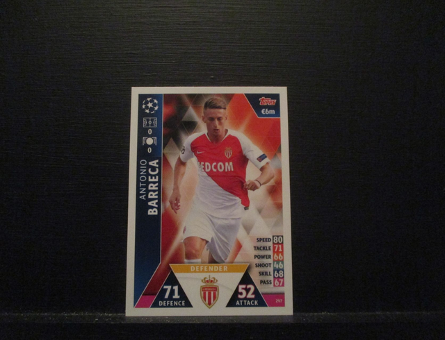 Antonio Barreca - UEFA Champions League Match Attax 2018/19 Original Trading Card #297