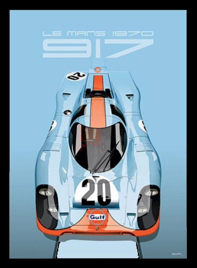 Porsche 917 #20 Gulf framed poster print by Archimede