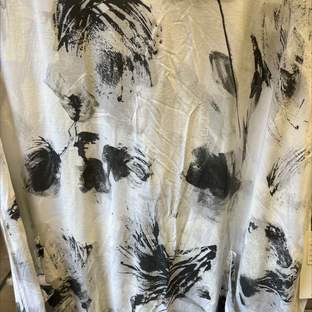 LMF - Black & White Linen Dress - Free Size - 1122