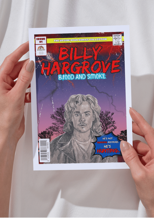 Billy Hargrove - Stranger Things Comic Art Greeting Card