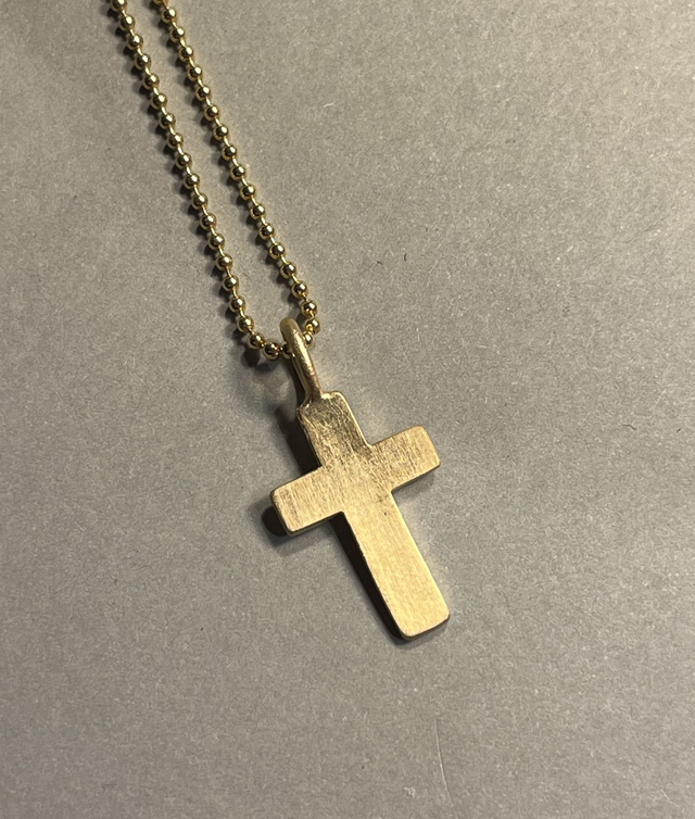 Anhänger KREUZ goldplattiert mit Kette