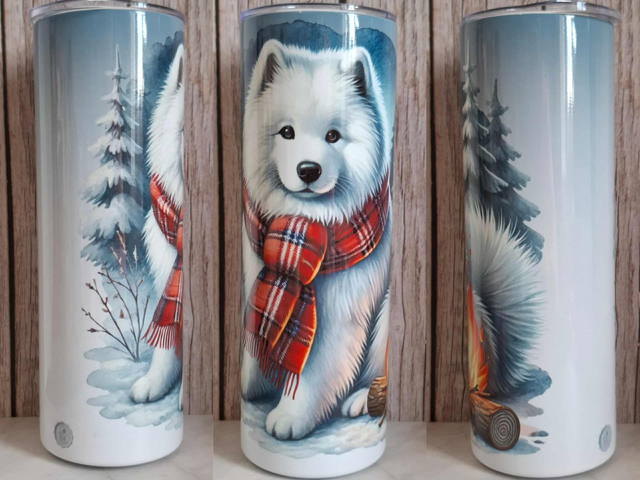 Gourde Canette Samoyède hiver
