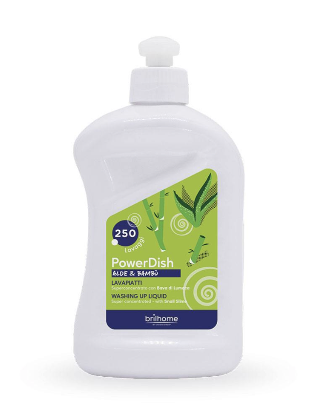 POWERDISH &#039;ALOE AND BAMBOU&#039; (AVEC BAVE D’ESCARGOT) produit vaisselle 250 lavages