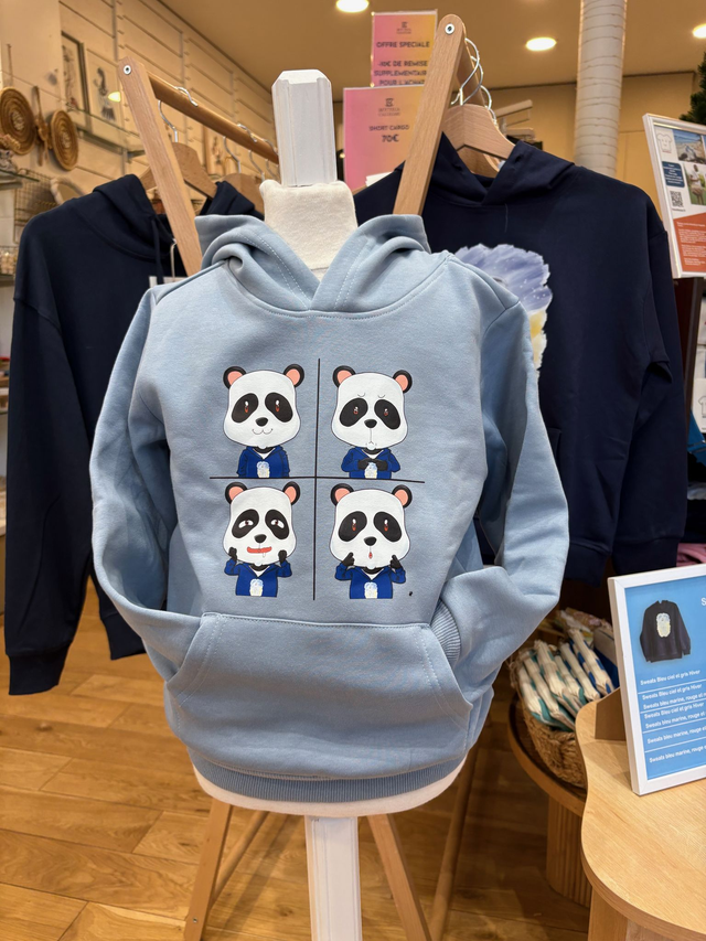 Sweat shirt capuche pour enfant Panda émotion