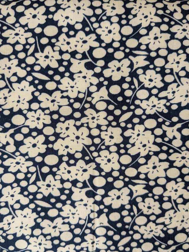 Navy and Stone Viscose