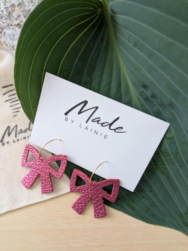 Bow Hoop Earrings