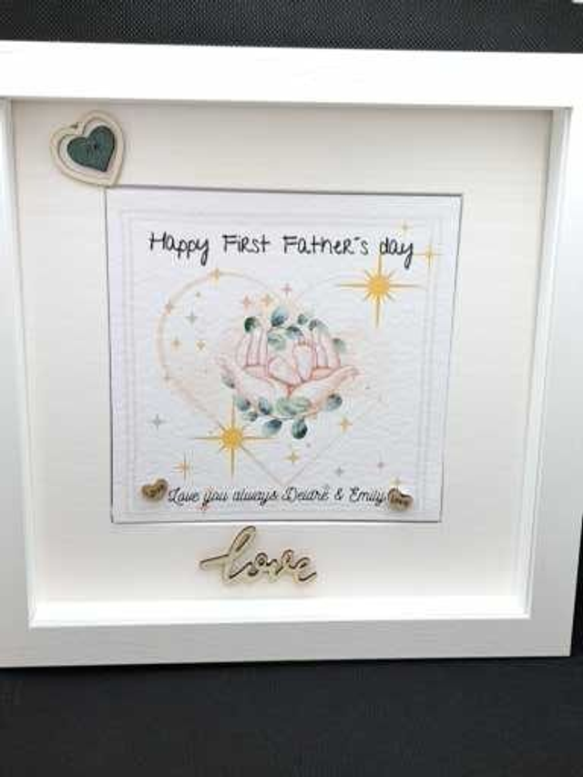 Personalised father&#039;s gift. Beautiful frame for new Fathers.