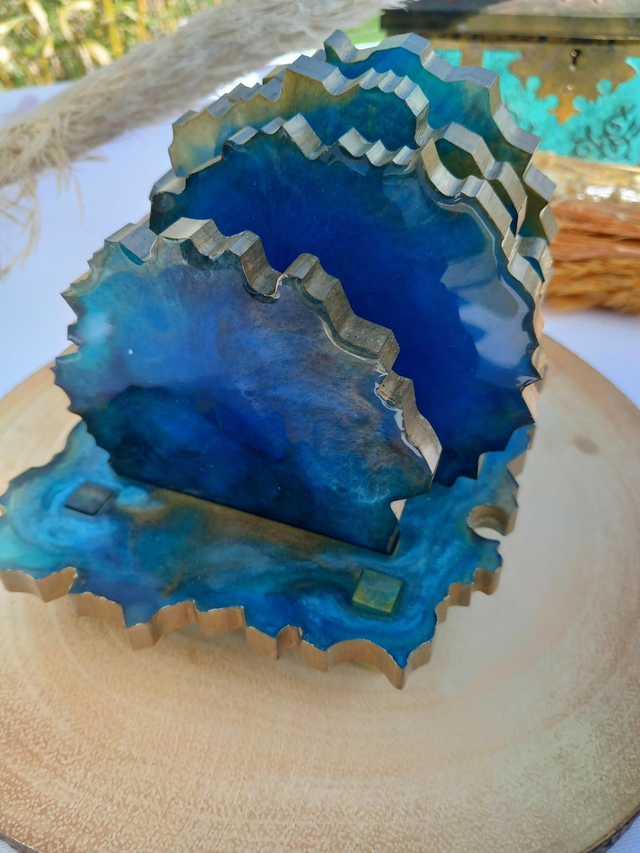 Dessous de verre bleu profond 