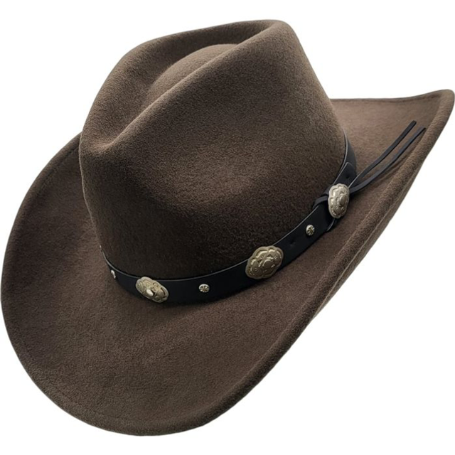 Brown Cowboy Hat with Hatband