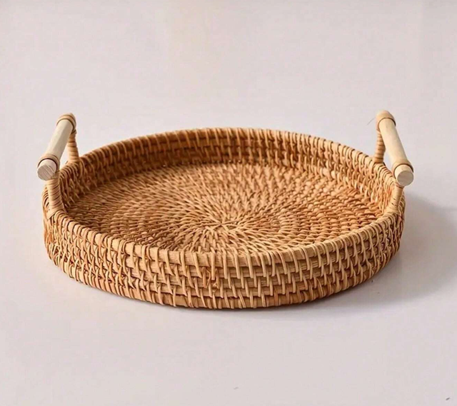 Willow Wicker Tray With Handle