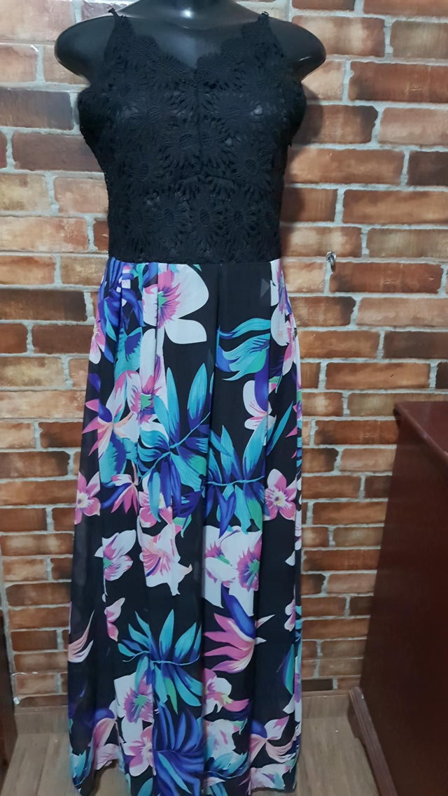 Vestido Longo, florado, T/G-p
