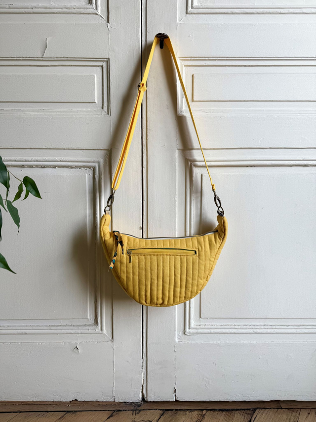 Sac Demi Lune matelassé - JAUNE