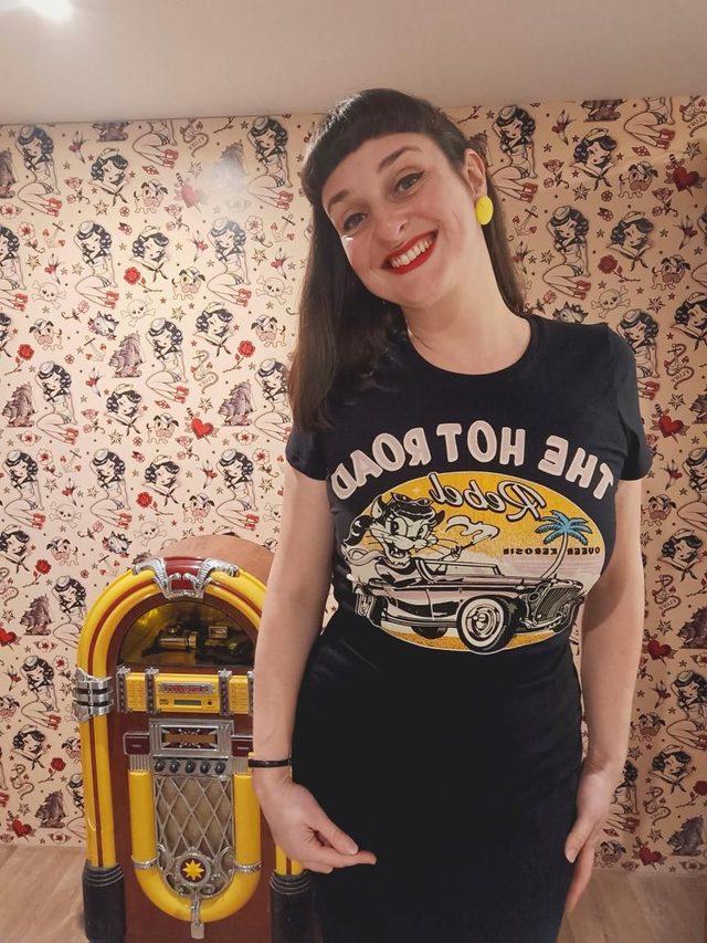T-shirt noir The hot Road 