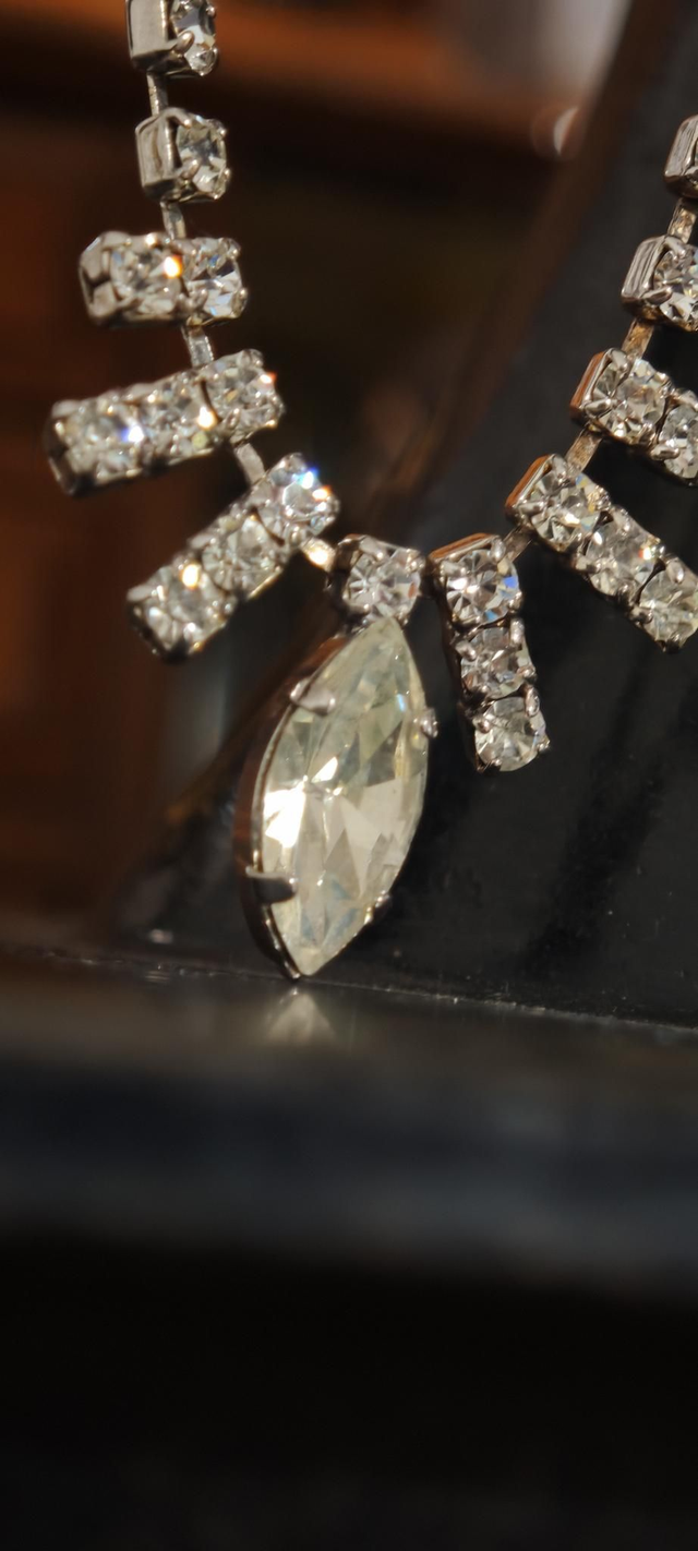 Collier strass vintage 