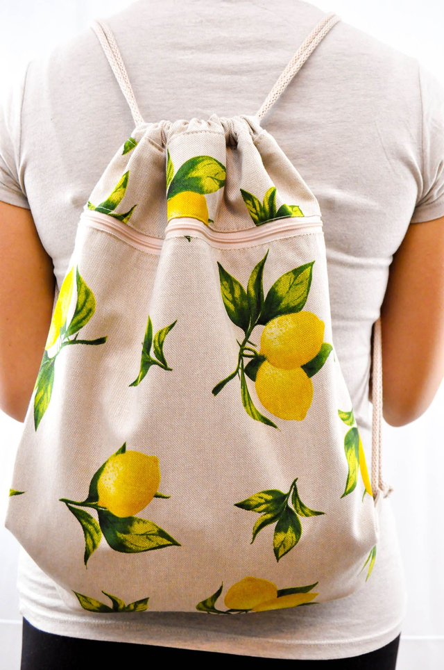 Lemons Print Backpack