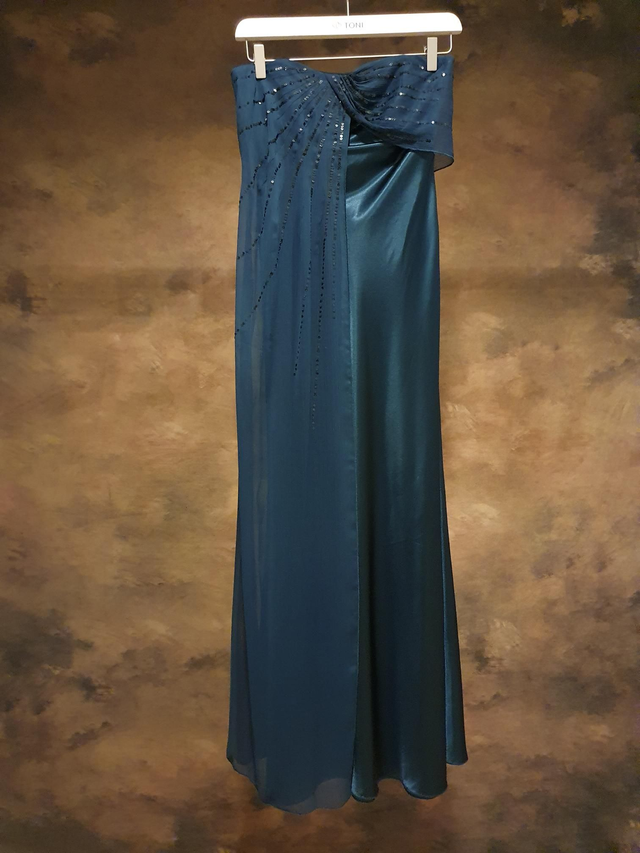 Abendkleid 36 grün strappless 