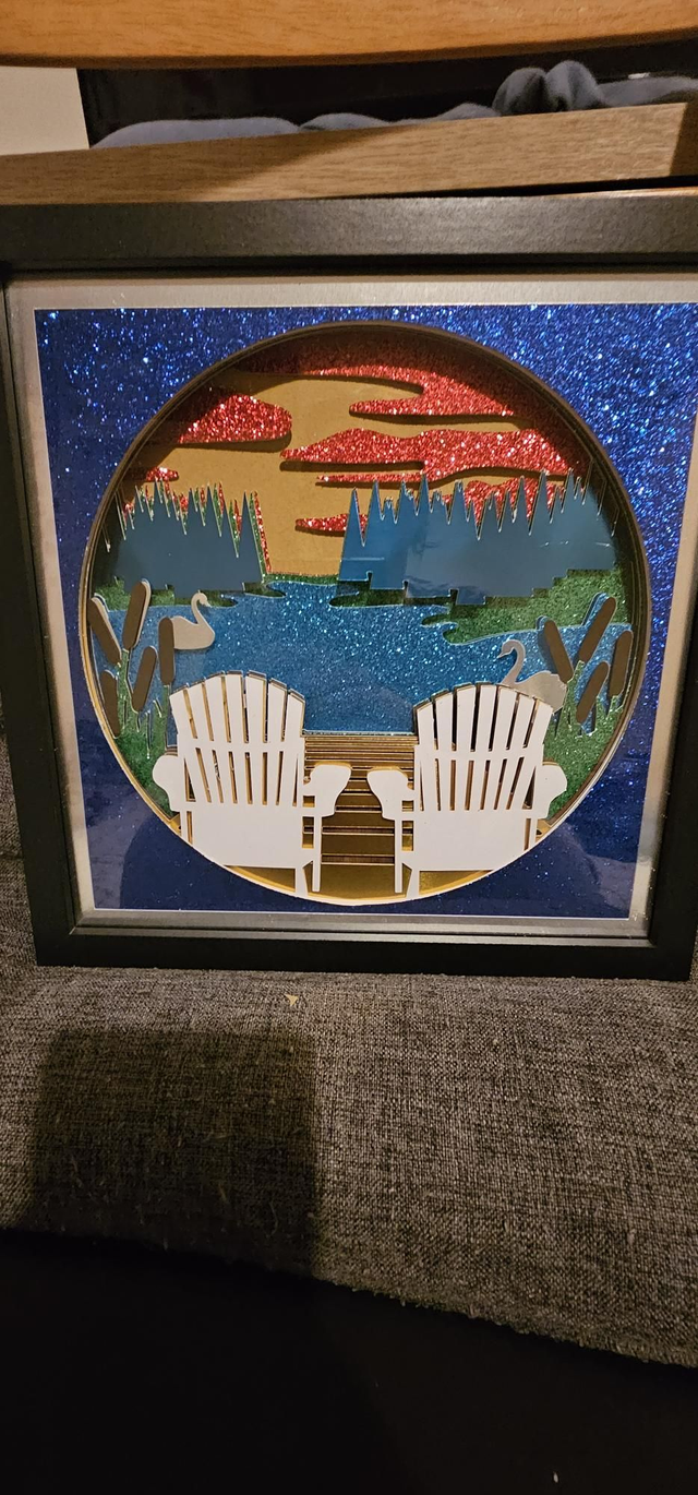 At the lake box frame