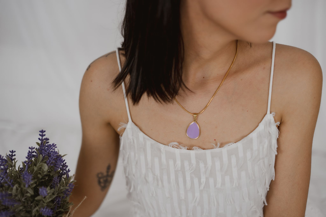 Necklace with Polymer Clay ~ Drop