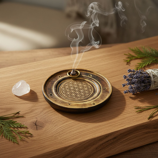 Brucia incenso Fiore della Vita bastoncini e coni