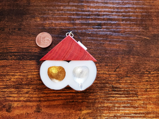 Anhänger Pink Ivory und Makalaninuss