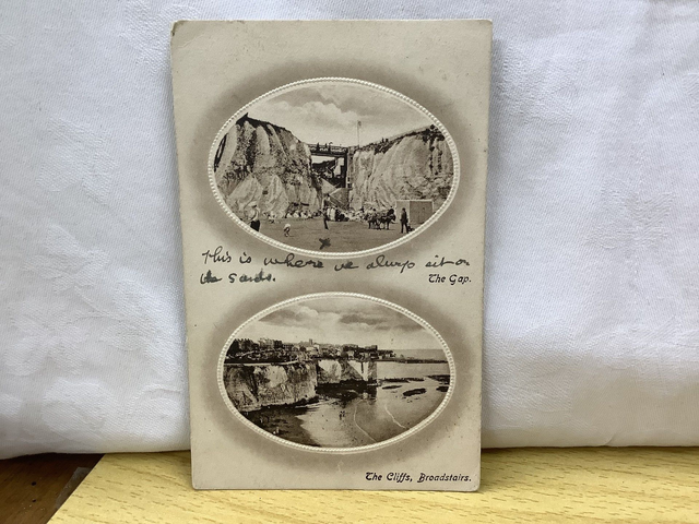 Broadstairs, The Gap, The Cliffs, Kent, Posted 1911 J. Welch &amp; Sons antique postcard Our Ref No. R764 £2.25