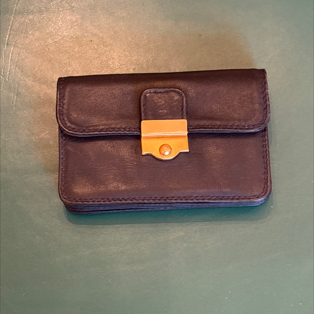 Geldbörse Nappa- Leder mit Goldverschluß